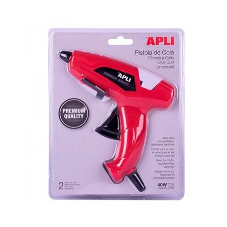 APLI PISTOLA DE SILICONA CALIENTE NEGRO 40W + 2 BARRAS