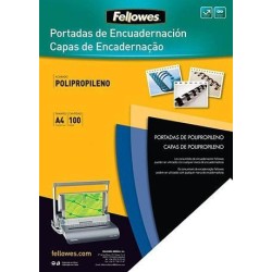 FELLOWES TAPAS ENCUADERNACIÓN A4 PP 280 MICRAS NEGRO PACK 100 UD