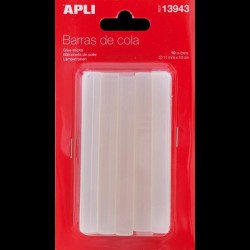 APLI BARRAS DE COLA PARA PISTOLA DE TERMOFUSIBLE TRANSPARENTES Ø11MM X 10CM -10U-