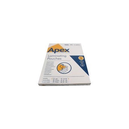 FELLOWES FUNDAS DE PLASTIFICAR APEX 80 MICRAS A4 BRILLO PACK 100 UD