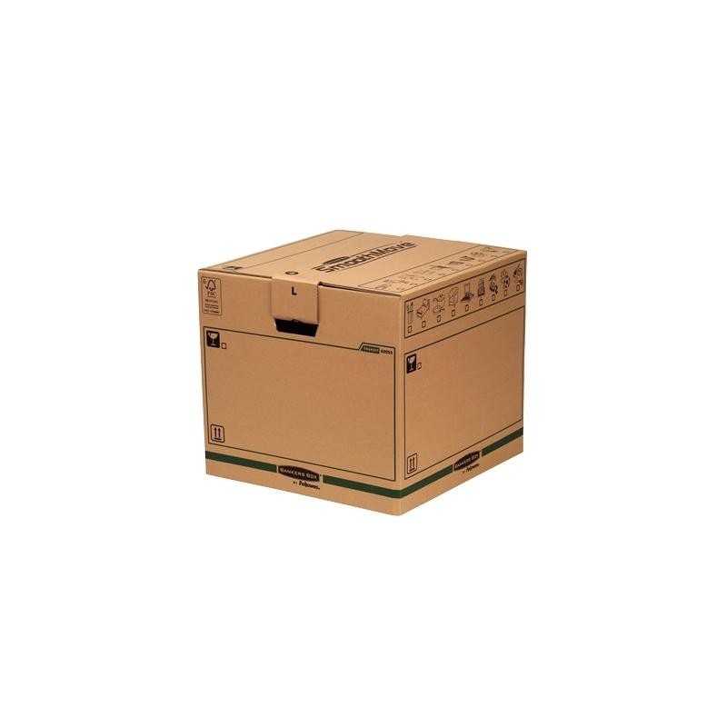 FELLOWES CAJA DE TRANSPORTE REUTILIZABLE GRANDE CON MONTAJE AUTOMÁTICO (SE VENDE POR UNIDAD)