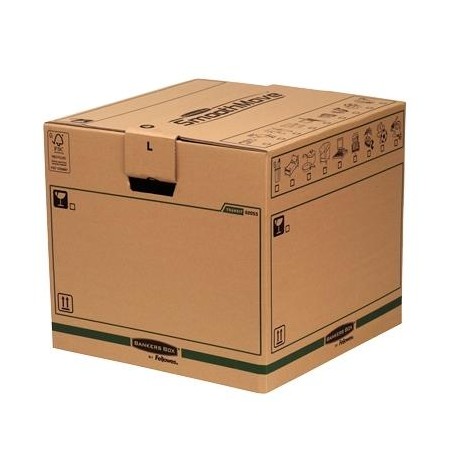 FELLOWES CAJA DE TRANSPORTE REUTILIZABLE GRANDE CON MONTAJE AUTOMÁTICO (SE VENDE POR UNIDAD)