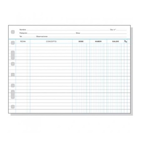 FINOCAM RECAMBIO MULTIFIN CUENTAS CORRIENTES 3006 FOLIO APAISADO 50H 90GR