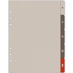 FINOCAM SEPARADORES LATERALES PARA AGENDAS DE ANILLAS OPEN R1063 1000-155X215MM JUEGO 5 UD