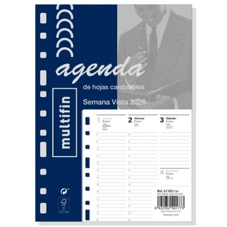 FINOCAM RECAMBIO ANUAL AGENDA 11 ANILLAS MULTIFIN 3002-155X215MM SVV 2026