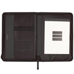 FINOCAM PORTADOCUMENTOS CREMALLERA A5 NOPAL NEGRO