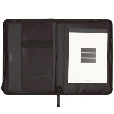 FINOCAM PORTADOCUMENTOS CREMALLERA A5 NOPAL NEGRO