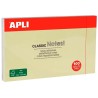 APLI BLOC NOTAS ADHESIVAS CLASSIC REPOSICIONABLES 100H 125X75 AMARILLO PACK 12 UD
