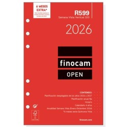 FINOCAM RECAMBIO ANUAL AGENDA DE ANILLAS OPEN R599 500-117X181MM SVV 2026