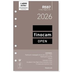 FINOCAM RECAMBIO ANUAL AGENDA DE ANILLAS OPEN R597 500-117X181MM 2DP 2026