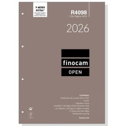 FINOCAM RECAMBIO ANUAL AGENDA DE ANILLAS OPEN R4098 4000-210X297MM 1DP 2026