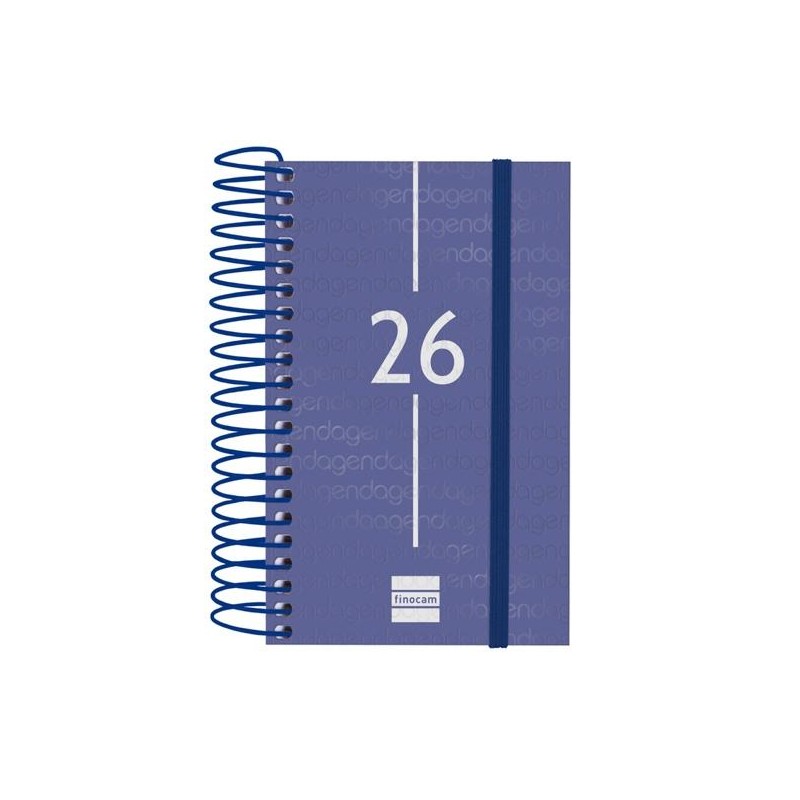 FINOCAM AGENDA ESPIRAL YEAR E3-79X127MM 1DP TAPA PP AZUL 2026