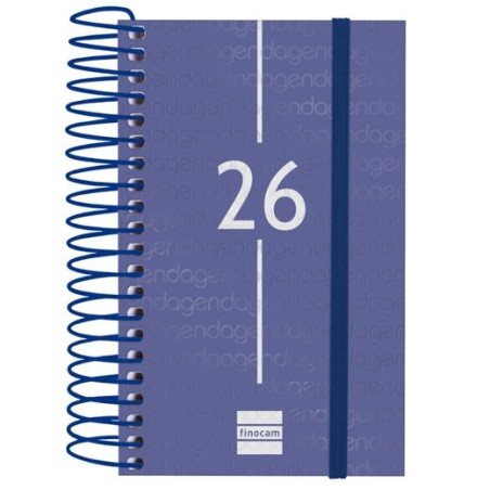 FINOCAM AGENDA ESPIRAL YEAR E3-79X127MM 1DP TAPA PP AZUL 2026
