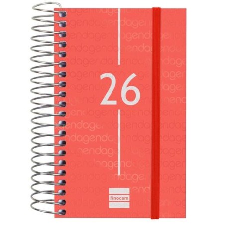 FINOCAM AGENDA ESPIRAL YEAR E3-79X127MM 1DP TAPA PP ROJO 2026