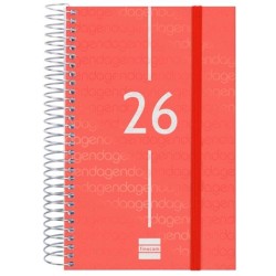 FINOCAM AGENDA ESPIRAL YEAR E5-117X181MM 1DP TAPA PP ROJO 2026