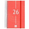FINOCAM AGENDA ESPIRAL YEAR E5-117X181MM 1DP TAPA PP ROJO 2026