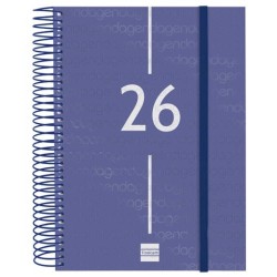 FINOCAM AGENDA ESPIRAL YEAR E10-155X212MM 1DP TAPA PP AZUL 2026