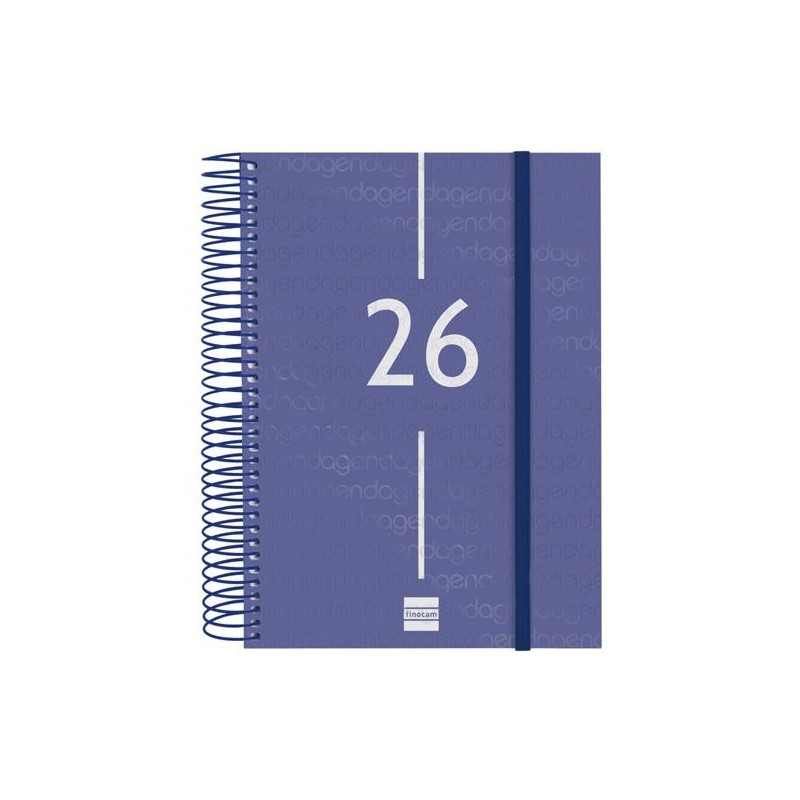 FINOCAM AGENDA ESPIRAL YEAR E10-155X212MM 1DP TAPA PP AZUL 2026