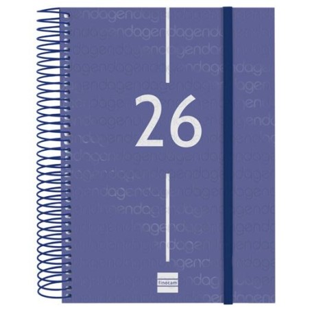 FINOCAM AGENDA ESPIRAL YEAR E10-155X212MM 1DP TAPA PP AZUL 2026