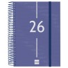 FINOCAM AGENDA ESPIRAL YEAR E10-155X212MM 1DP TAPA PP AZUL 2026