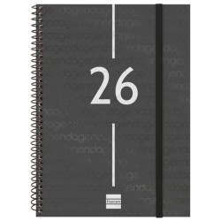 FINOCAM AGENDA ESPIRAL YEAR E10-155X212MM SVH TAPA PP NEGRO 2026
