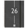 FINOCAM AGENDA ESPIRAL YEAR E10-155X212MM SVH TAPA PP NEGRO 2026