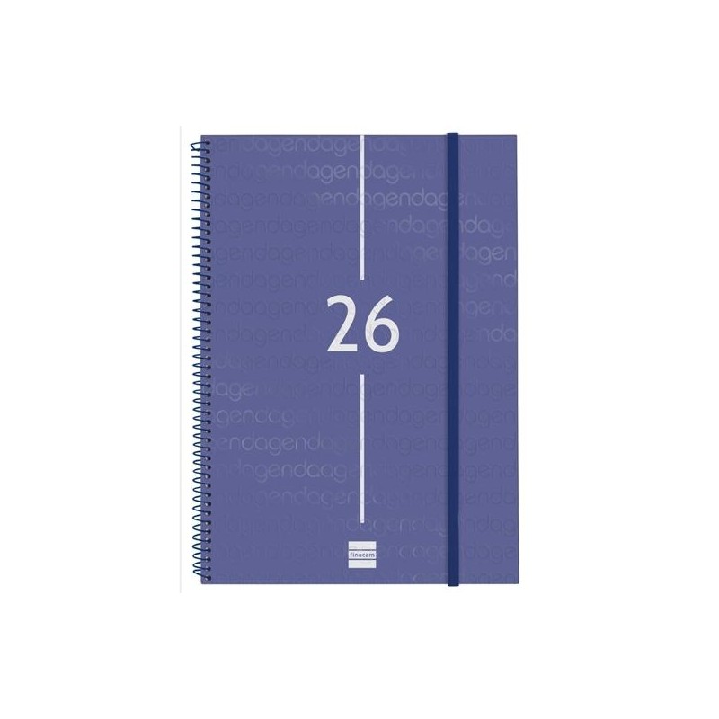 FINOCAM AGENDA ESPIRAL YEAR E40-210X297MM SVV TAPA PP AZUL 2026