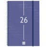 FINOCAM AGENDA ESPIRAL YEAR E40-210X297MM SVV TAPA PP AZUL 2026