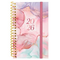 FINOCAM AGENDA ESPIRAL DESIGN COLLECTION E3-79X127MM SVH TAPA PP GOLDY 2026