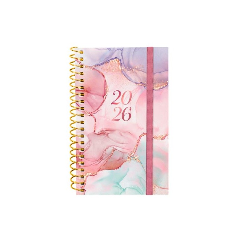FINOCAM AGENDA ESPIRAL DESIGN COLLECTION E3-79X127MM SVH TAPA PP GOLDY 2026