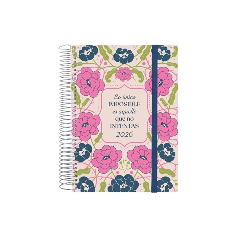 FINOCAM AGENDA ESPIRAL DESIGN COLLECTION E10-155X212MM 1DP TAPA PP IMPOSIBLE 2026