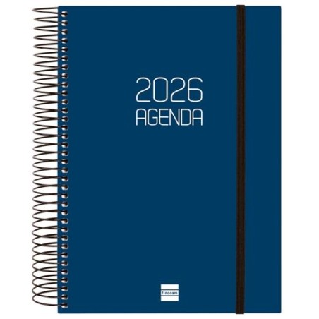 FINOCAM AGENDA ESPIRAL OPAQUE E10-155X212MM 1DP TAPA PP AZUL 2026