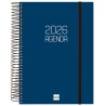 FINOCAM AGENDA ESPIRAL OPAQUE E10-155X212MM 1DP TAPA PP AZUL 2026