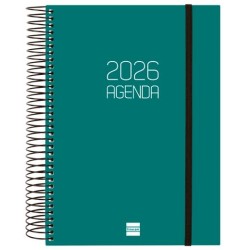 FINOCAM AGENDA ESPIRAL OPAQUE E10-155X212MM 1DP TAPA PP VERDE 2026