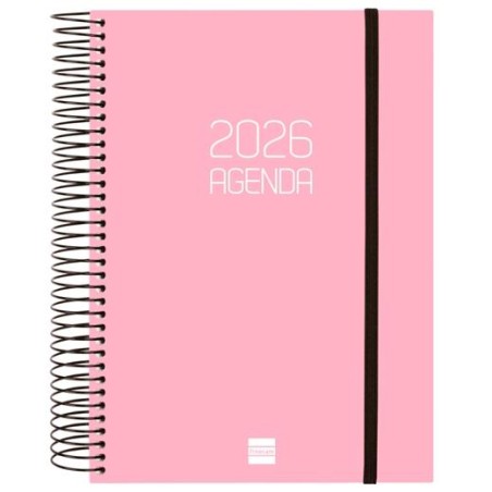 FINOCAM AGENDA ESPIRAL OPAQUE E10-155X212MM 1DP TAPA PP ROSA 2026