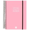 FINOCAM AGENDA ESPIRAL OPAQUE E10-155X212MM 1DP TAPA PP ROSA 2026