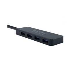 AISENS HUB USB 3.0, TIPO A/M - 4XTIPO A/H NEGRO 30CM