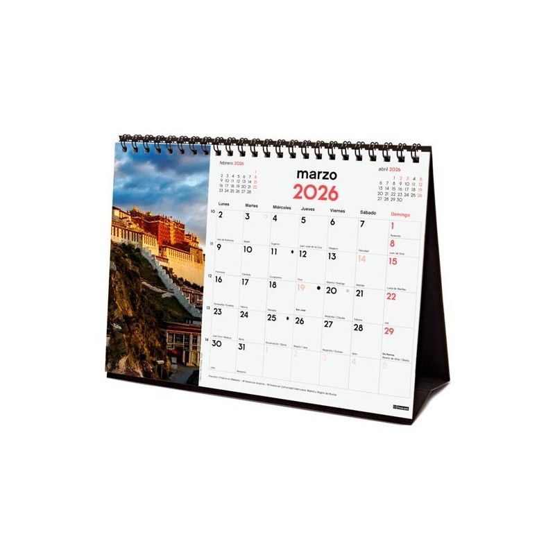FINOCAM CALENDARIO DE SOBREMESA PARA ESCRIBIR S-210X150MM MV IMÁGENES MARAVILLAS DEL MUNDO 2026