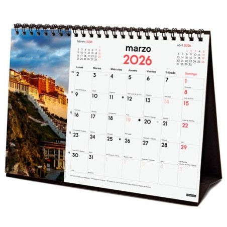 FINOCAM CALENDARIO DE SOBREMESA PARA ESCRIBIR S-210X150MM MV IMÁGENES MARAVILLAS DEL MUNDO 2026