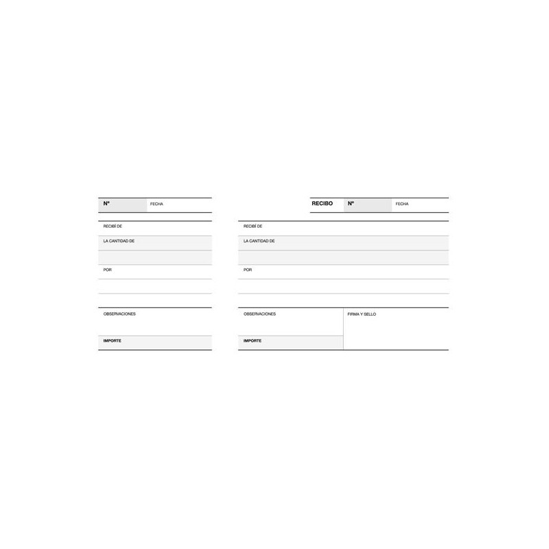 APLI TALONARIO RECIBO CON MATRIZ TERCIO APAISADO LITO A-16 MICROPERFORADO