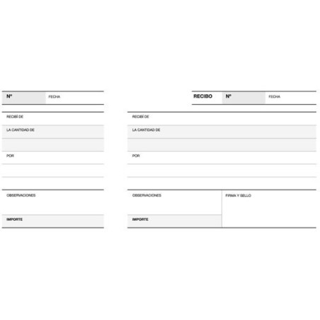 APLI TALONARIO RECIBO CON MATRIZ TERCIO APAISADO LITO A-16 MICROPERFORADO