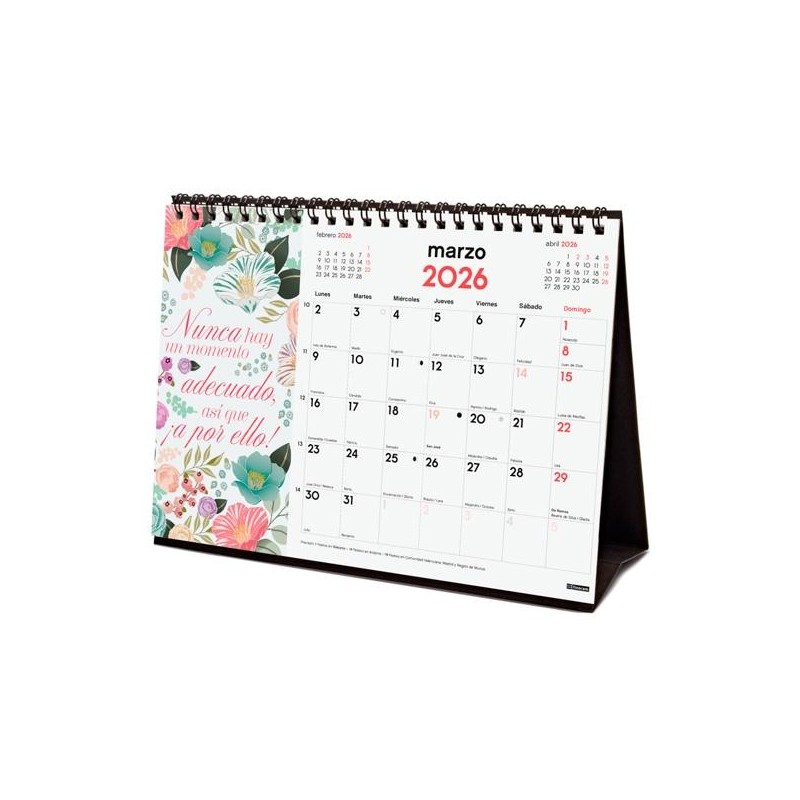 FINOCAM CALENDARIO DE SOBREMESA PARA ESCRIBIR S-210X150MM MV IMÁGENES FRASES MOTIVADORAS 2026