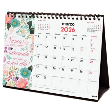 FINOCAM CALENDARIO DE SOBREMESA PARA ESCRIBIR S-210X150MM MV IMÁGENES FRASES MOTIVADORAS 2026