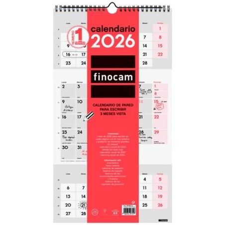 FINOCAM CALENDARIO DE PARED PARA ESCRIBIR M-236X430MM 3MV NEUTRO 2026