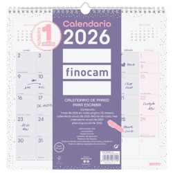 FINOCAM CALENDARIO DE PARED PARA ESCRIBIR 30X30-300X300MM MV CHIC MORADO 2026