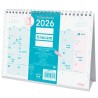 FINOCAM CALENDARIO DE SOBREMESA PARA ESCRIBIR S-210X150MM MV CHIC TURQUESA 2026