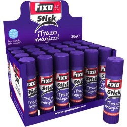 FIXO PEGAMENTO EN BARRA 20GR "TRAZO MÁGICO" MORADO CAJA EXPOSITORA -24UD-