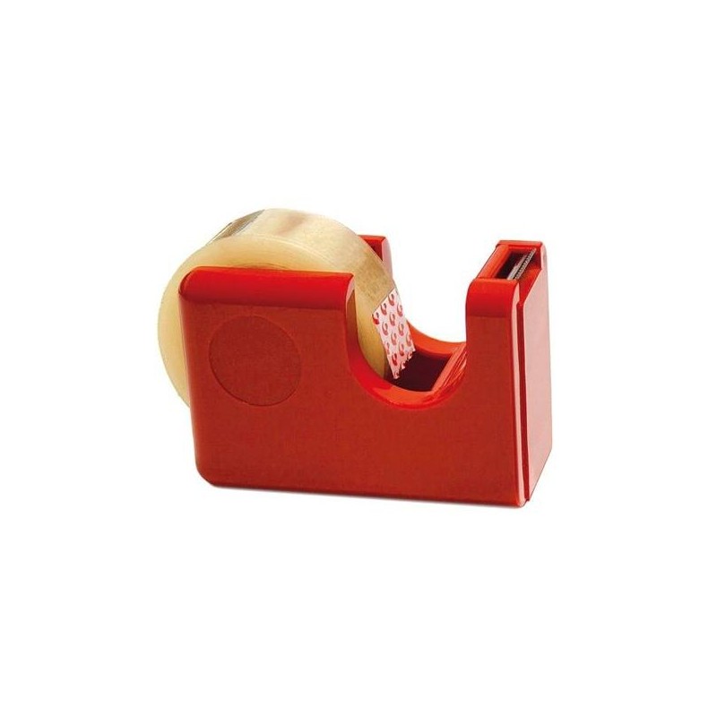 FIXO CINTA ADHESIVA JUNIOR ROLLO 19MM X 33M + PORTARROLLOS DISPENSADOR CARAMELO