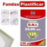 FIXO FUNDAS DE PLASTIFICAR DNI FIXOCOVER 125 MICRAS 54X86MM BRILLO PACK 100 UD
