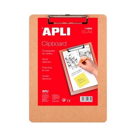 APLI CLIPBOARD MADERA A4 MARRÓN